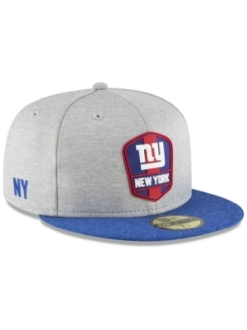 New Era Heathered New York Giants 2018 NFL Sideline Road Official 59FIFTY Fitted